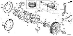 honda E__1600 КОЛЕНЧАТЫЙ ВАЛ/ ПОРШЕНЬ