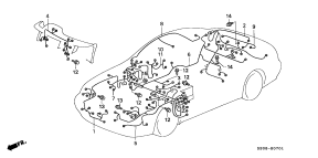 honda B__0701 WIRE HARNESS (RH)