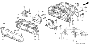 honda B__1210 COMBINATION METER COMPONENTS