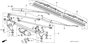 honda B__1401 FRONT WINDSHIELD WIPER (RH)