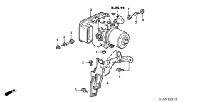 honda B__2410 МОДУЛЯТОР ABS (1.7L)