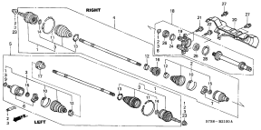 honda B__2100 FRONT DRIVESHAFT/ HALF SHAFT