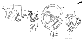 honda B__3111 РУЛЕВОЕ КОЛЕСО (SRS) (2)