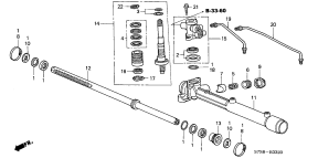 honda B__3320 POWER STEERING GEAR BOX COMPONENTS