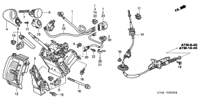 honda B__3500 SELECT LEVER
