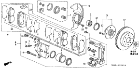 honda B__2200 ПЕРЕДНИЙ ТОРМОЗ (L4)