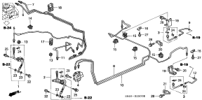 honda B__2500 ТРУБОПРОВОДЫ (L4) (RH)