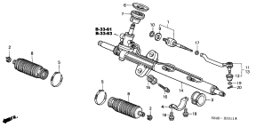 honda B__3311 РУЛЕВОЙ МЕХАНИЗМ РУЛ.УПР.С УСИЛ. (RH)