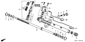 honda B__3321 P.S. GEAR BOX COMPONENTS (RH)
