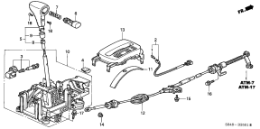 honda B__3501 SELECT LEVER (RH)