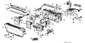 honda B__1201 SPEEDOMETER COMPONENT (NS)