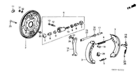 honda B__2000 REAR BRAKE SHOE