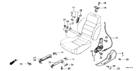 honda B__4001 FRONT SEAT COMPONENTS