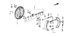 honda B__2000 REAR BRAKE SHOE