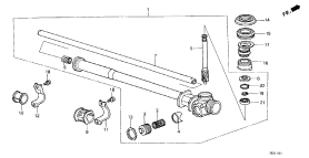 honda B__3301 РУЛЕВОЙ МЕХАНИЗМ (RH)