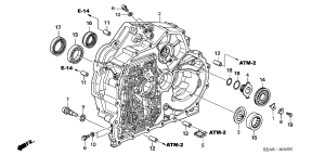honda ATM0100 TORQUE CONVERTER CASE