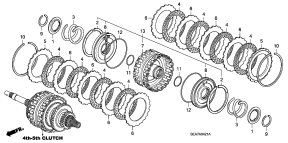 honda ATM0420 СЦЕПЛЕНИЕ (4TH-5TH) (-