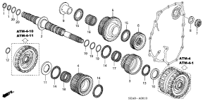 honda ATM0610 SECONDARY SHAFT
