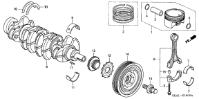 honda E__1600 КОЛЕНЧАТЫЙ ВАЛ/ ПОРШЕНЬ