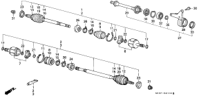 honda B__2100 ПРИВОДНОЙ ВАЛ/ HALF SHAFT