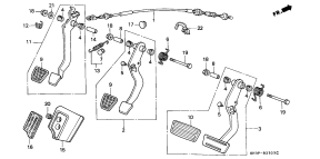 honda B__2303 BRAKE PEDAL/CLUTCH PEDAL (RH)