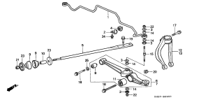 honda B__2900 FRONT STABILIZER FRONT LOWER ARM
