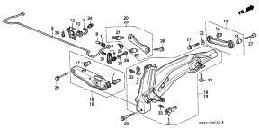 honda B__3000 СТАБИЛИЗАТОР ЗАДНИЙ/ REAR LOWER ARM