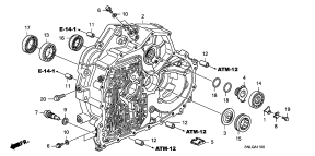 honda ATM1100 TORQUE CONVERTER CASE (2.0 L)