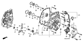 honda ATM1300 L. SIDE COVER (2.0L)