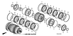 honda ATM1400 СЦЕПЛЕНИЕ (LOW-3RD) (2.0L)