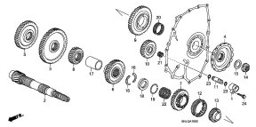 honda ATM1600 ПЕРВИЧНЫЙ ВАЛ (2.0L)
