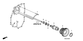honda ATM1620 IDLE SHAFT (2.0L)