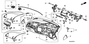 honda B__3701 ПАНЕЛЬ УПРАВЛЕНИЯ (RH)