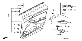 honda B__3911 FRONT DOOR LINING (RH)