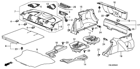 honda B__3940 ЧАША ЗД/ TRUNK LINING