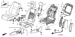 honda B__4003 ПЕРЕДНЕЕ СИДЕНЬЕ (RH) (PASSENGER SIDE)