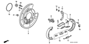 honda B__1920 PARKING BRAKE SHOE