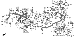 honda B__2511 ТРУБОПРОВОДЫ (ABS) (RH) (95/ 96/ 97)