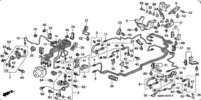 honda B__2512 ТРУБОПРОВОДЫ (ABS) (LH) (98/ 99)
