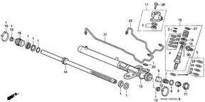 honda B__3320 P.S. GEAR BOX COMPONENTS (LH)
