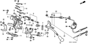 honda B__3500 SELECT LEVER (LH)