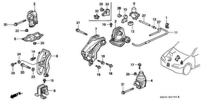 honda B__4700 ENGINE MOUNTS (LH)
