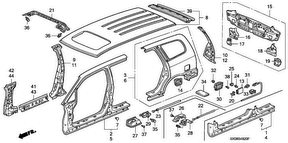 honda B__4920 НАРУЖНАЯ ОБЛИЦОВКА