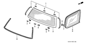 honda B__5210 REAR WINDSHIELD