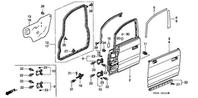 honda B__5320 FRONT DOOR PANELS