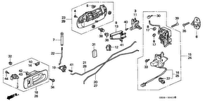 honda B__5410 REAR DOOR LOCKS