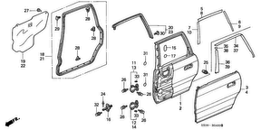 honda B__5420 ПАНЕЛИ ЗАДНЕЙ ДВЕРИ