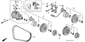 honda B__5700 КОНДИЦИОНЕР (COMPRESSOR) (DENSO)