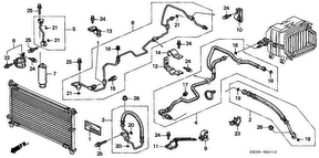 honda B__6010 DUAL AIR CONDITIONER (HOSES/ PIPES) (LH)