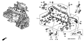honda E__0600 ENGINE WIRE HARNESS (2.2L)